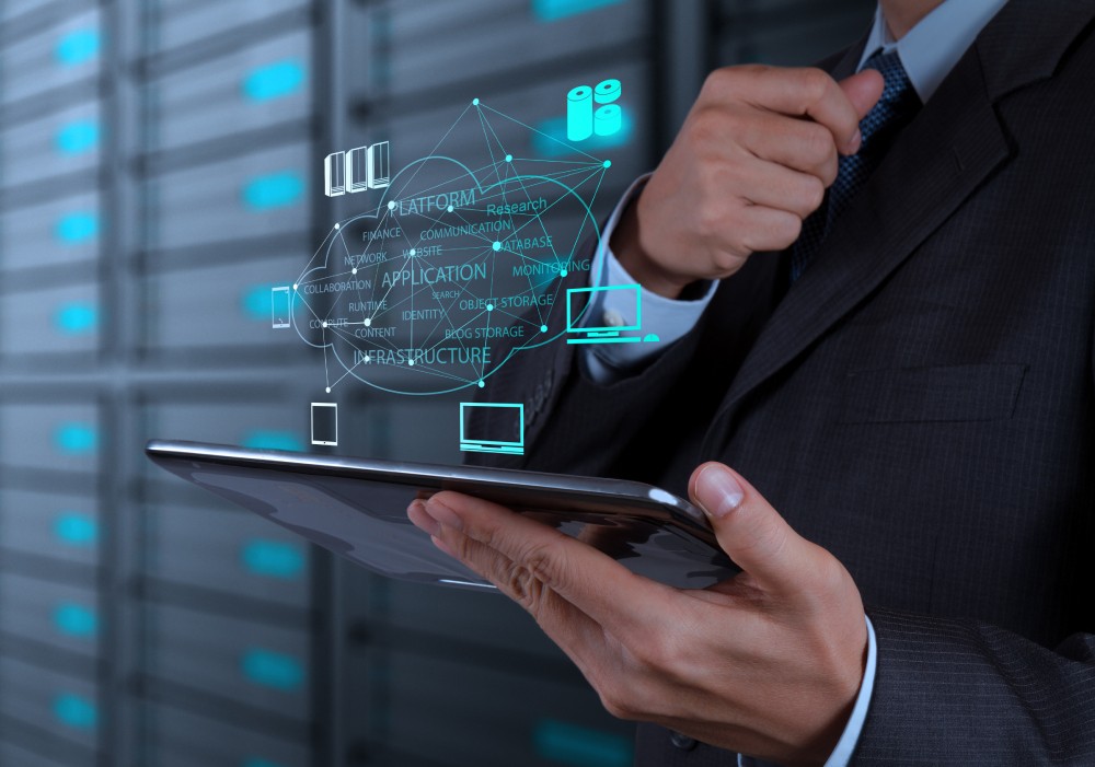 Man Holding a Tablet
